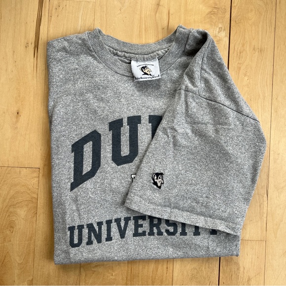 Vintage single stitch Duke University Shirt Size Large Gray Graphic Tee - Picture 1 of 5